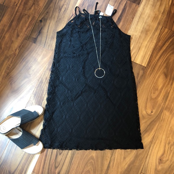 Sleeveless Classic Black Little Lace Top Sundress - Picture 2 of 11